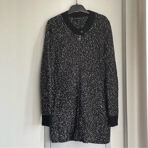 NWOT BANANA REPUBLIC Black and White Freckle Cotton Blend Cardigan